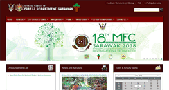 Desktop Screenshot of forestry.sarawak.gov.my