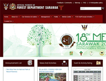 Tablet Screenshot of forestry.sarawak.gov.my